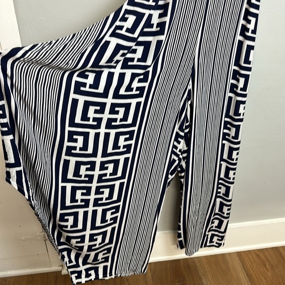 Elsta by CSN Harem Jumpsuit in Stripes and Greek Print Sz S/M - Picture 4 of 8